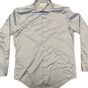 Calvin Klein Slim Fit Infinite Wrinkle Free Blue Dress Shirt Large